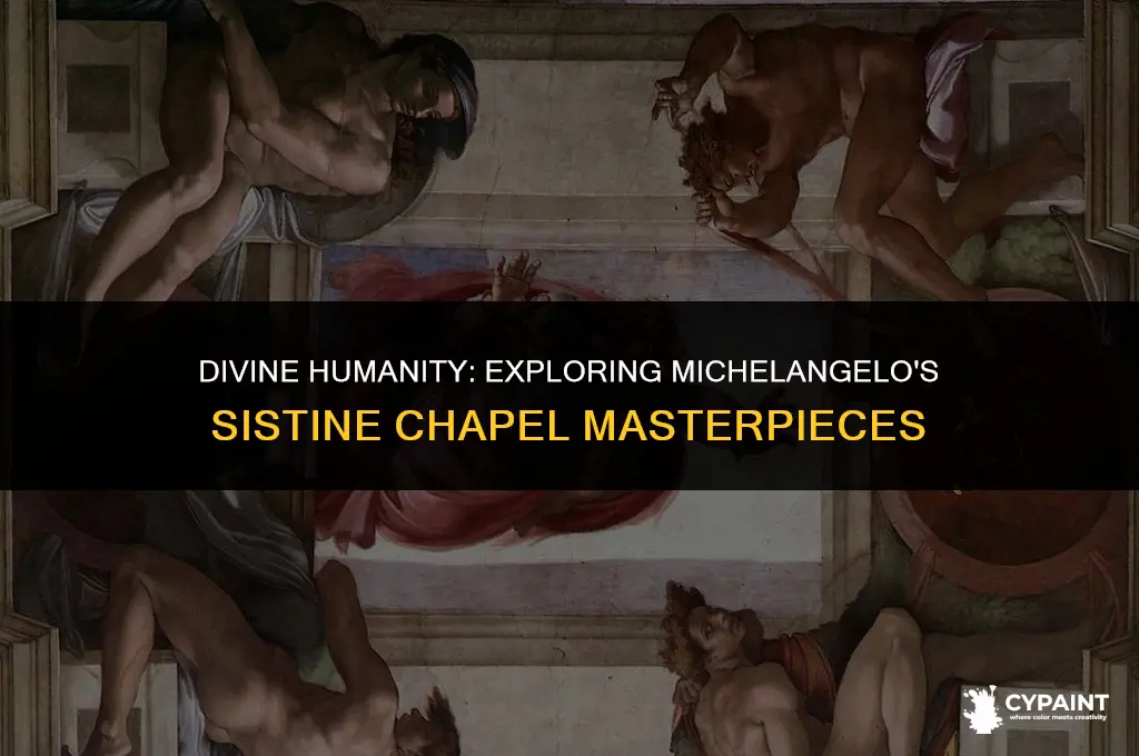 why are there humans with god in sistine chapel paintings