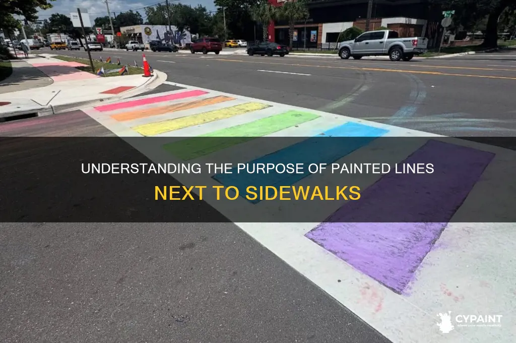 why are there painted lines next to the sidewalk