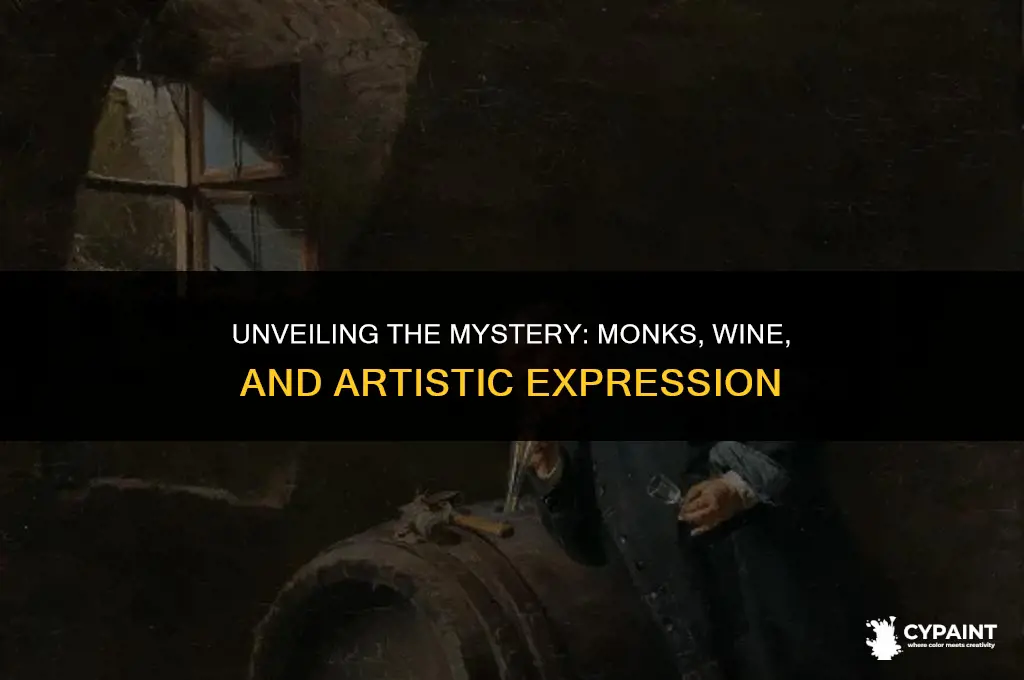 why are there so many painting of monk drinking wine
