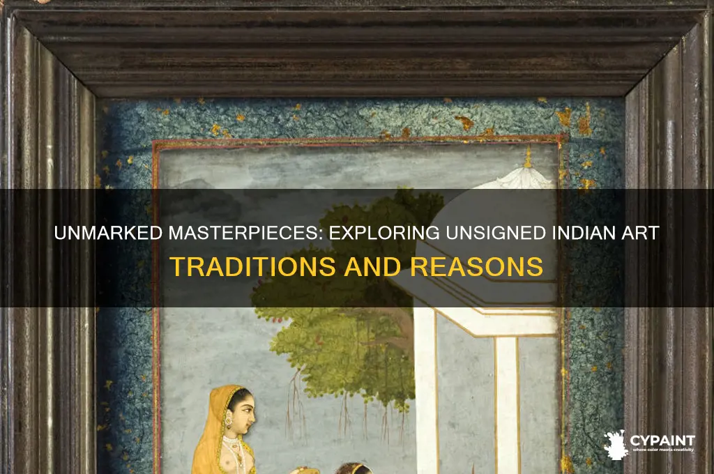 why artists in india did not sign their paintings