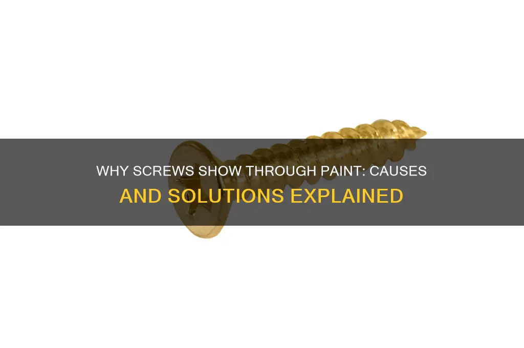 why can i see all the screws through paint