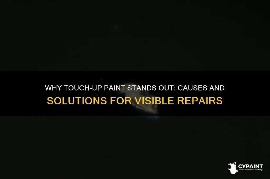why can i see where i touch up paint