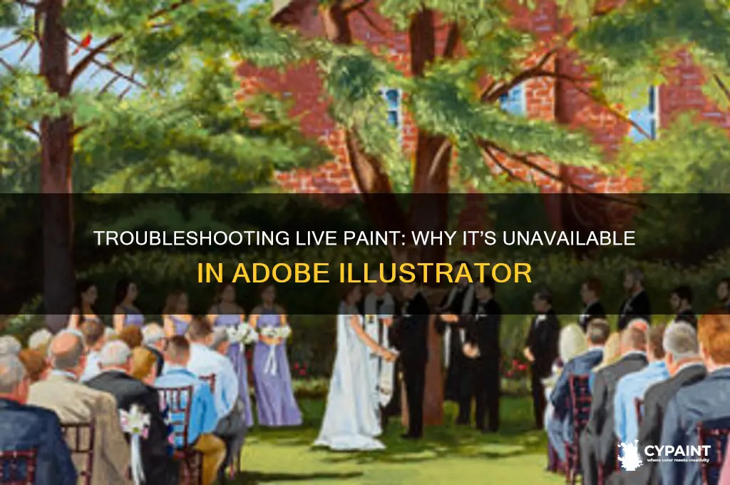why can t i select live paint in illustrator