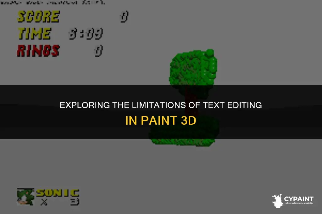why can you not alter text boxes in paint 3