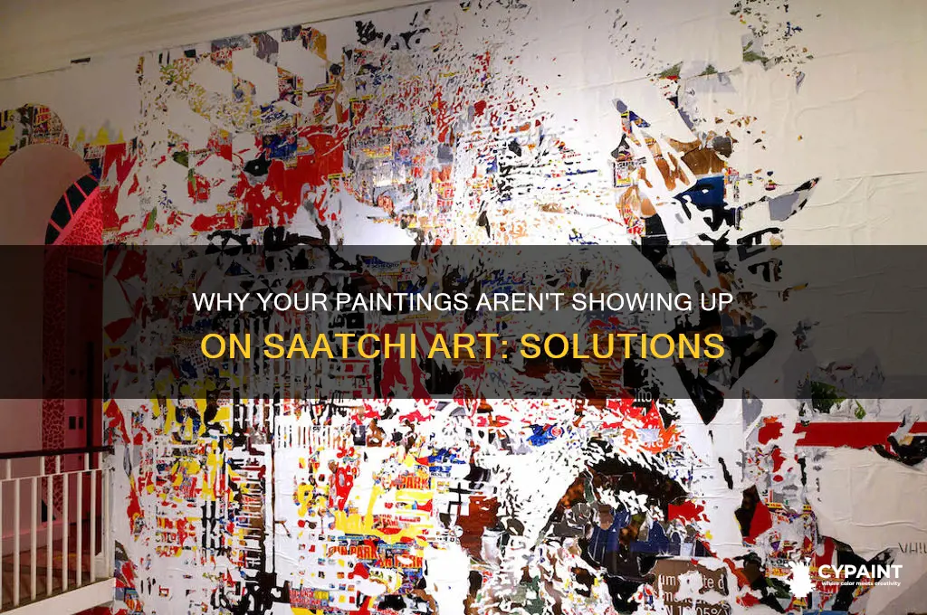 why cant i find my paintings on saatchi art