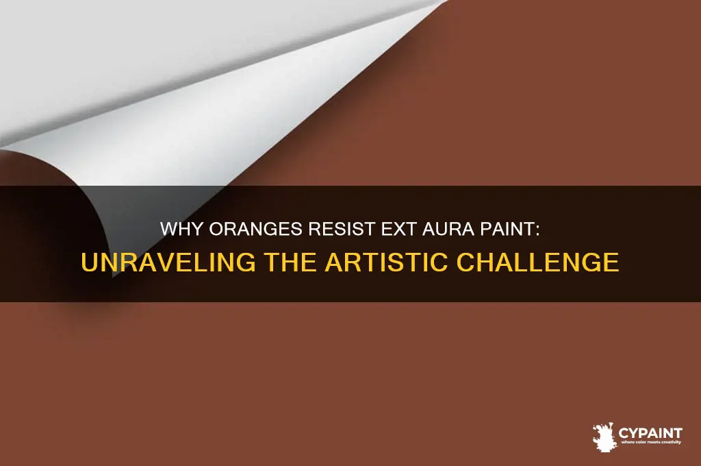 why cant you do oranges in ext aura paint