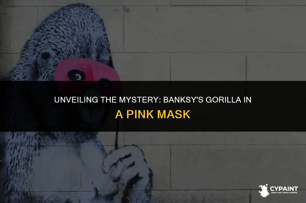 why did banksy paint the gorilla in a pink mask