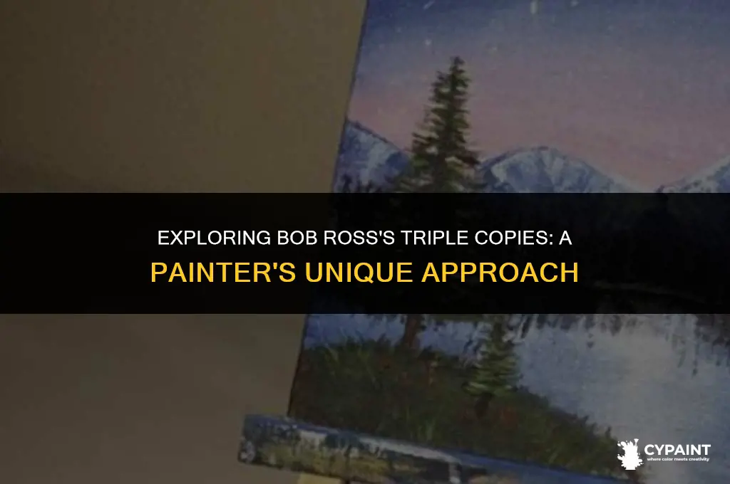 why did bob ross do 3 copies of a painting