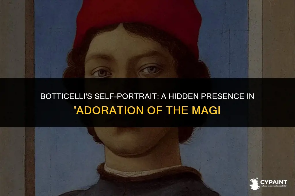 why did botticelli paint himself in adoration of the magi