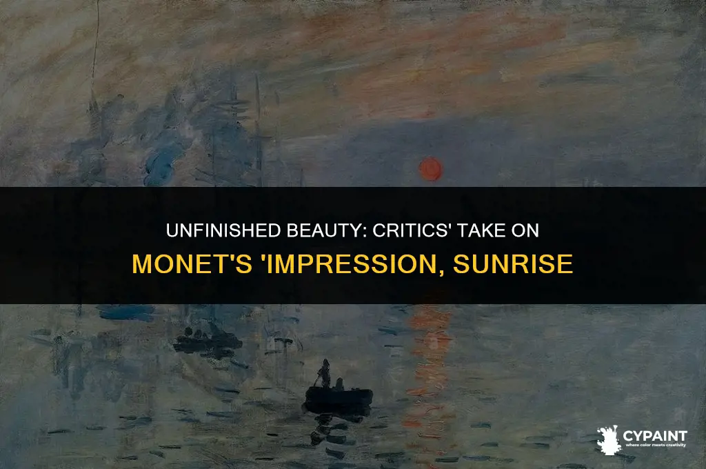 why did critics call monet