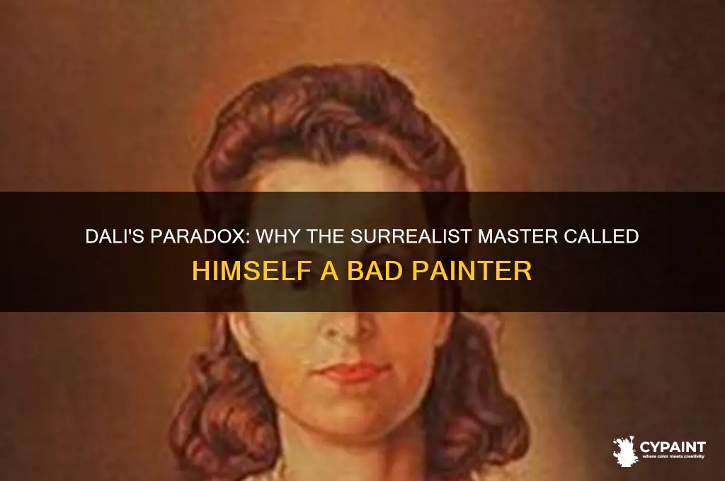 why did dali say he was a bad painter
