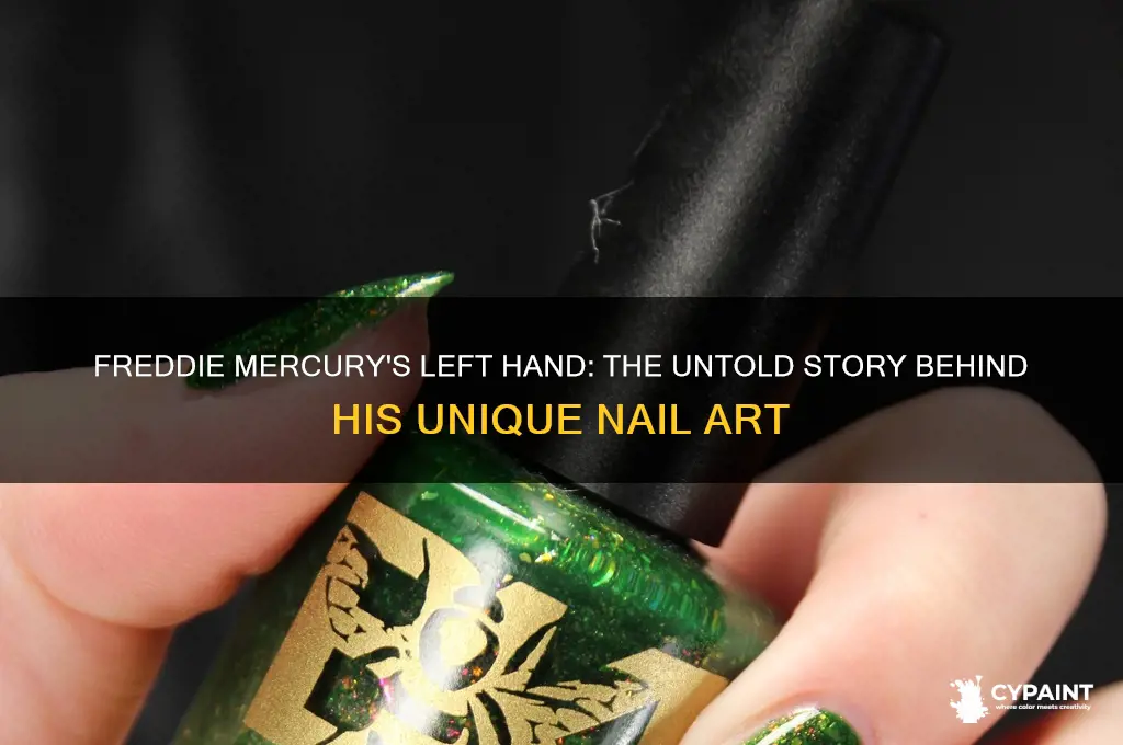why did freddie mercury only paint his left hand
