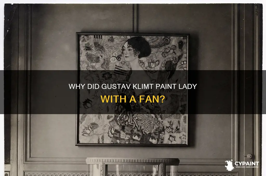 why did gustav klimt paint lady with a fan