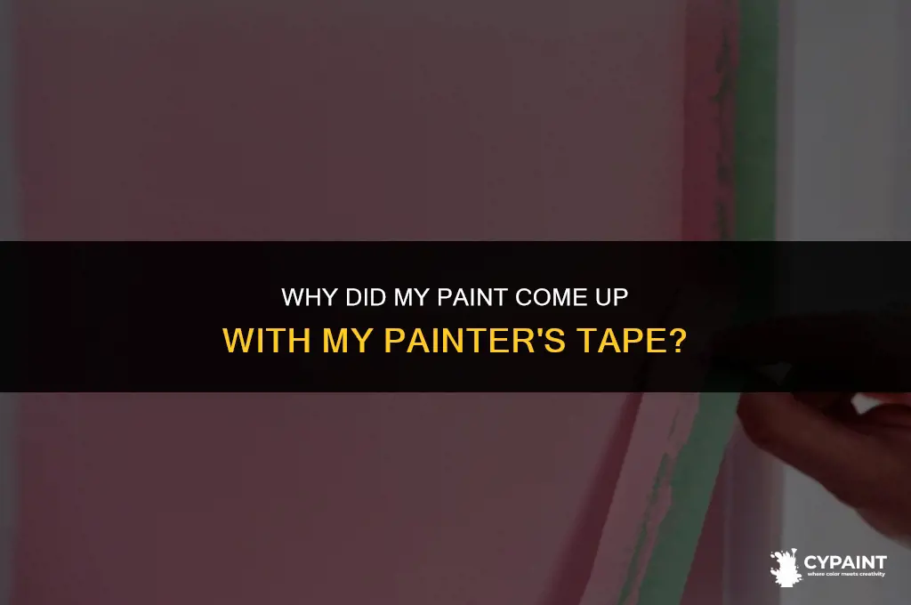 why did my paint come up with my painters tape