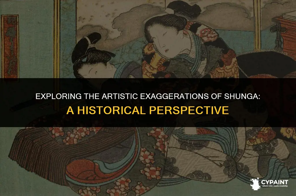 why did shunga artists paint people with oversized body parts