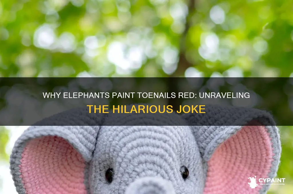 why did the elephant paint his toenails red joke