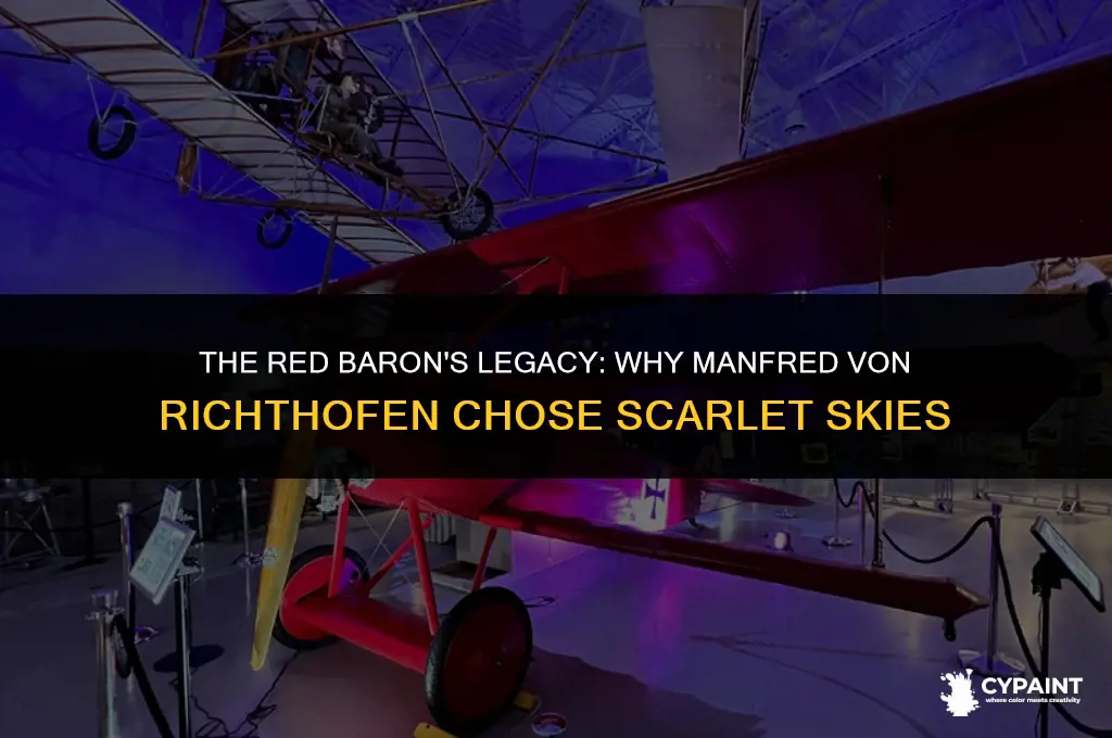 why did the manfred von richthofen paint his plane red