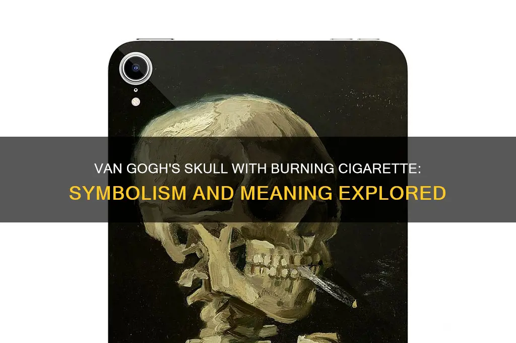why did van gogh paint skull with burning cigarette