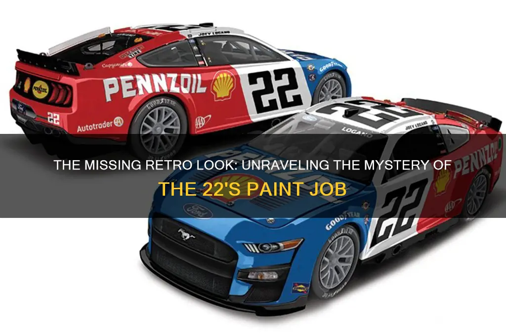 why didnt the 22 have a throwback paint job