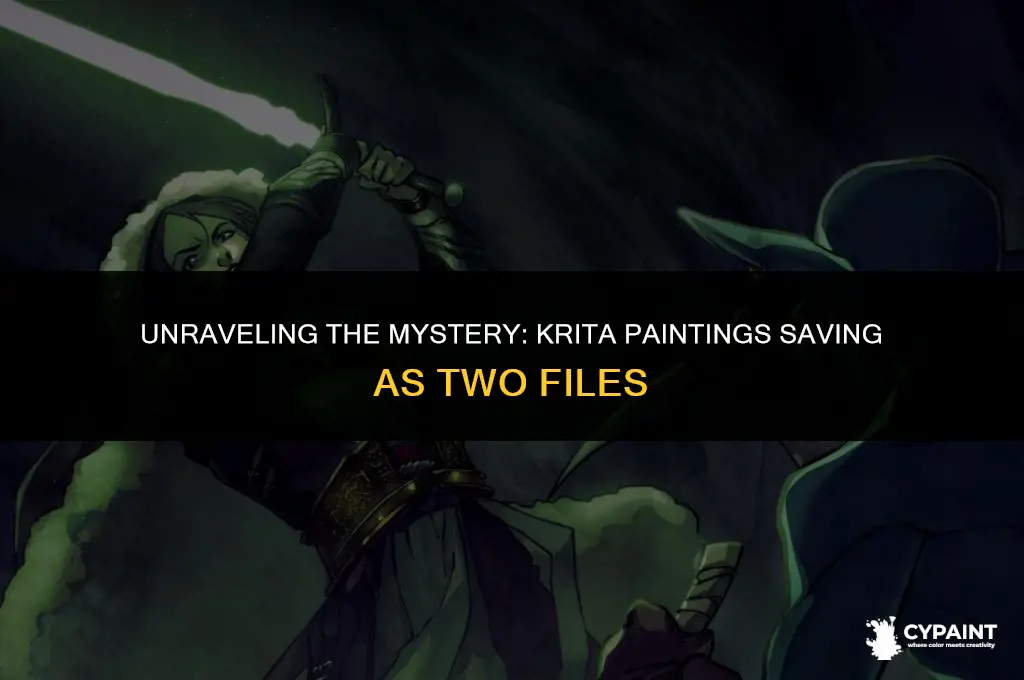 why do all my krita painting save as two files