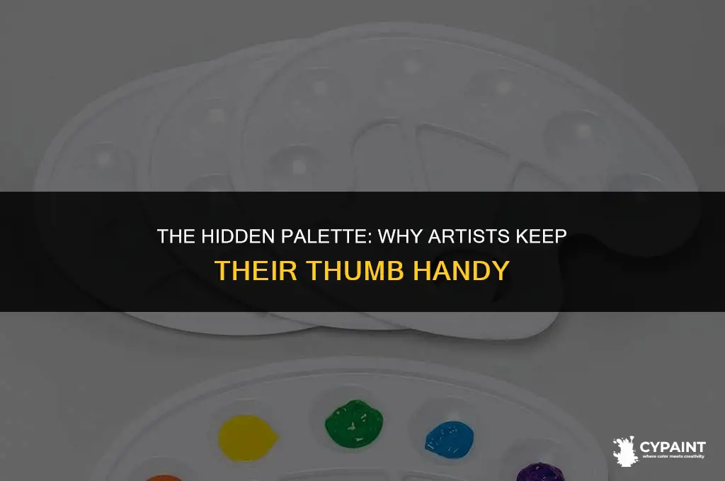 why do artists hold up their thumb when they paint