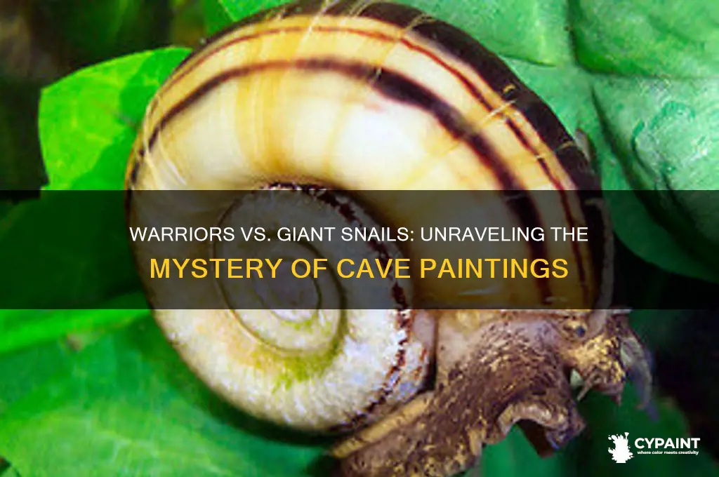 why do cave paintings depict warriors fighting giant snails
