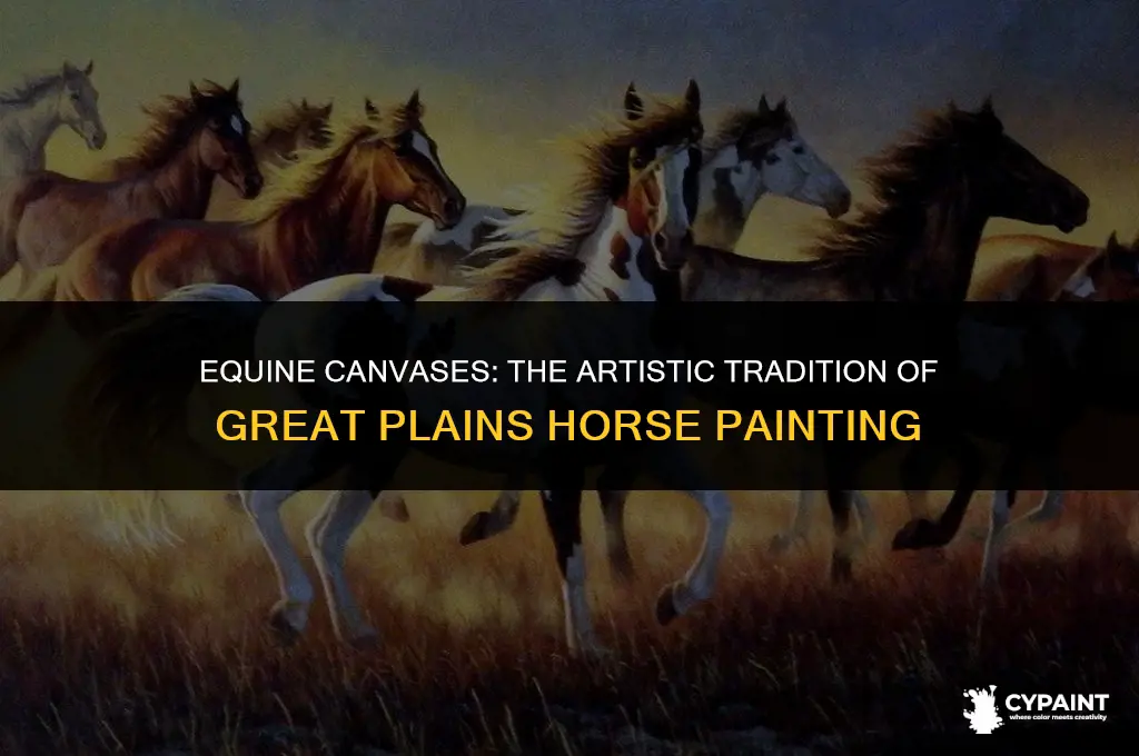 why do great plains tribes paint artwork on their horses