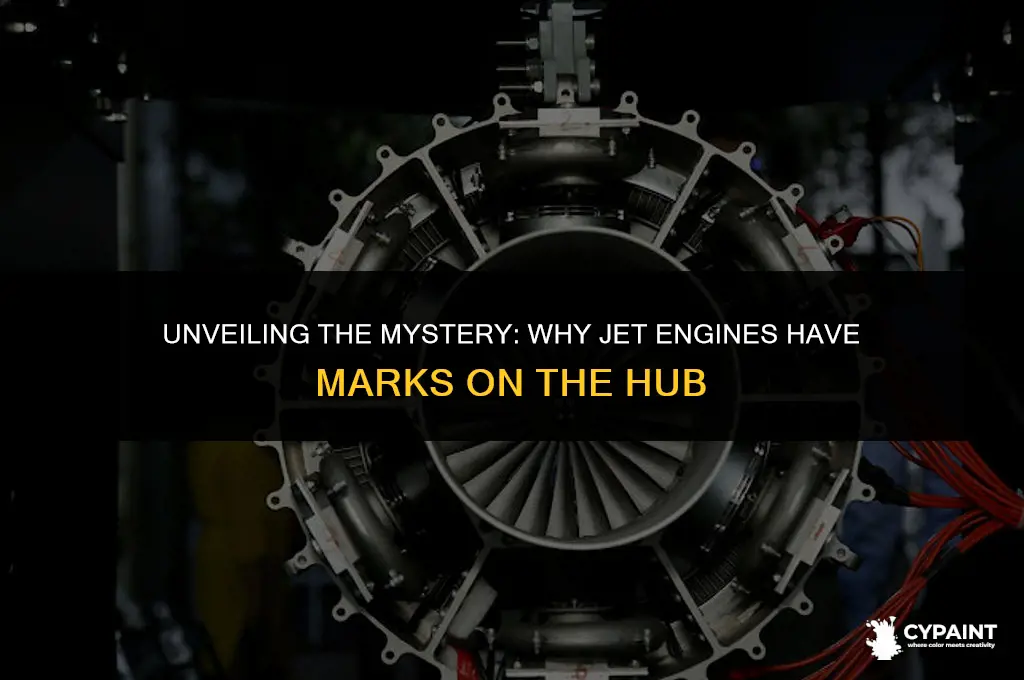 why do jet engines have marks painted on the hub