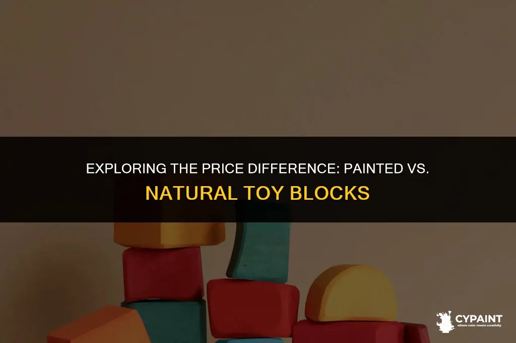 why do painted toy blocks cost less than natural blocks