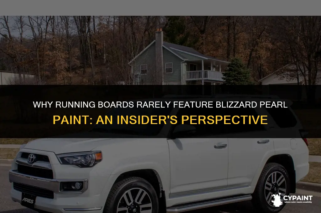 why do running boards only come with blizzard pearl paint