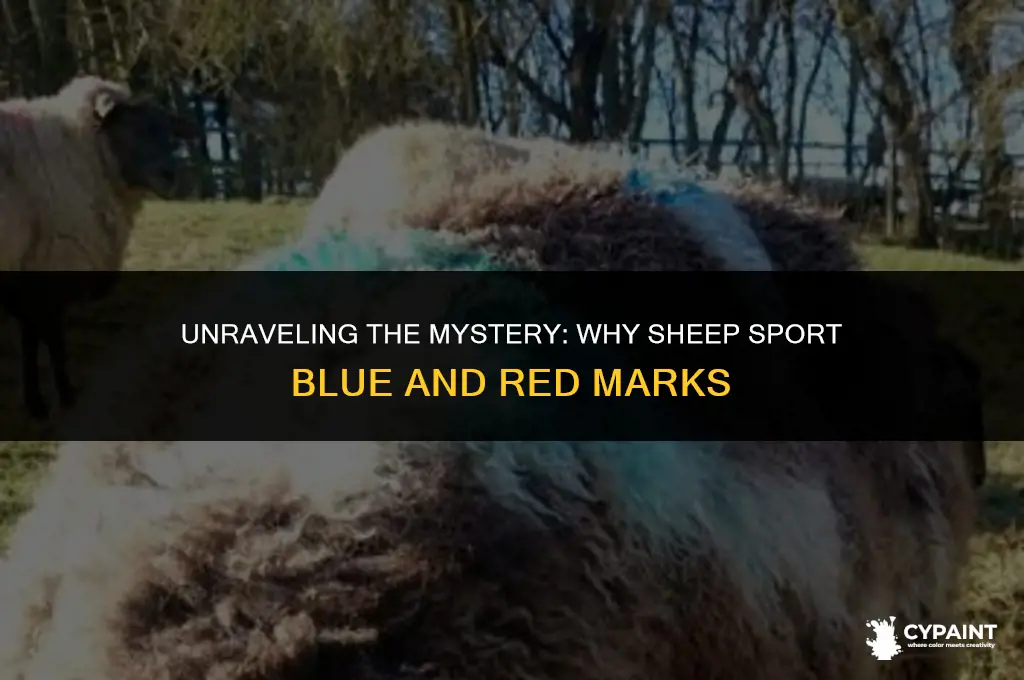why do sheep have blue or red paint on them