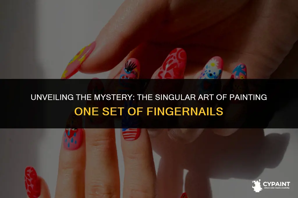 why do some people only paint one set of fingernails
