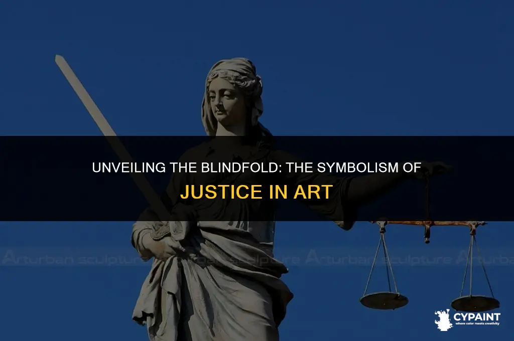 why do statues and paintings typically depict justice is blind