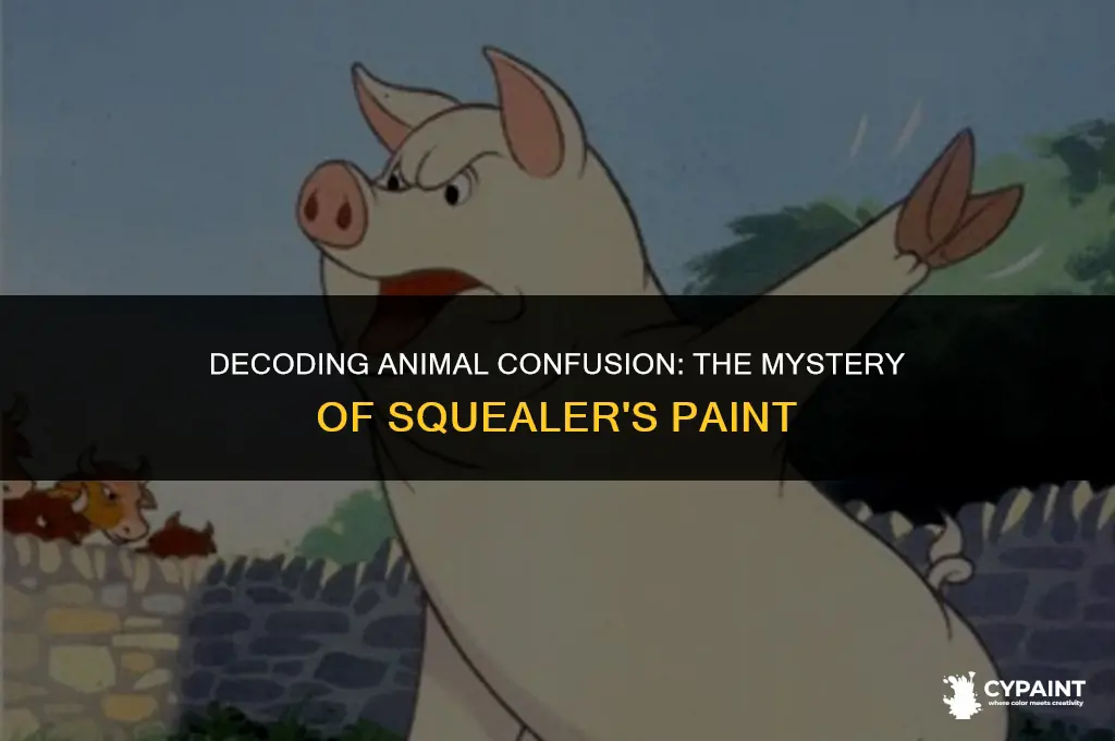 why do the animals not understand squealer with the paint
