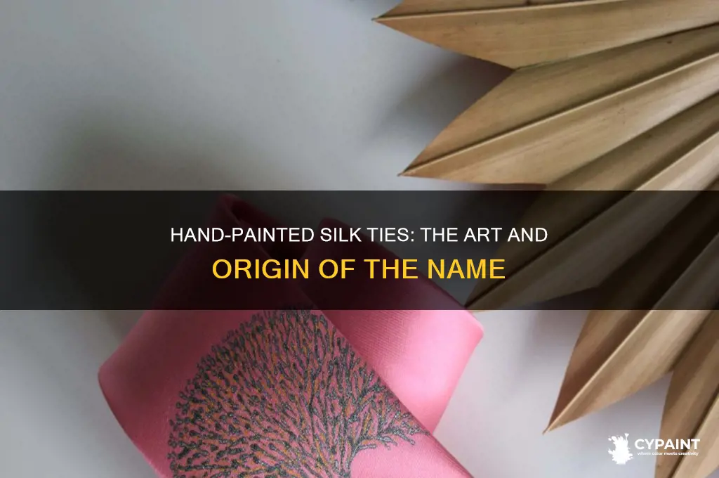 why do they call them hand painted silk ties