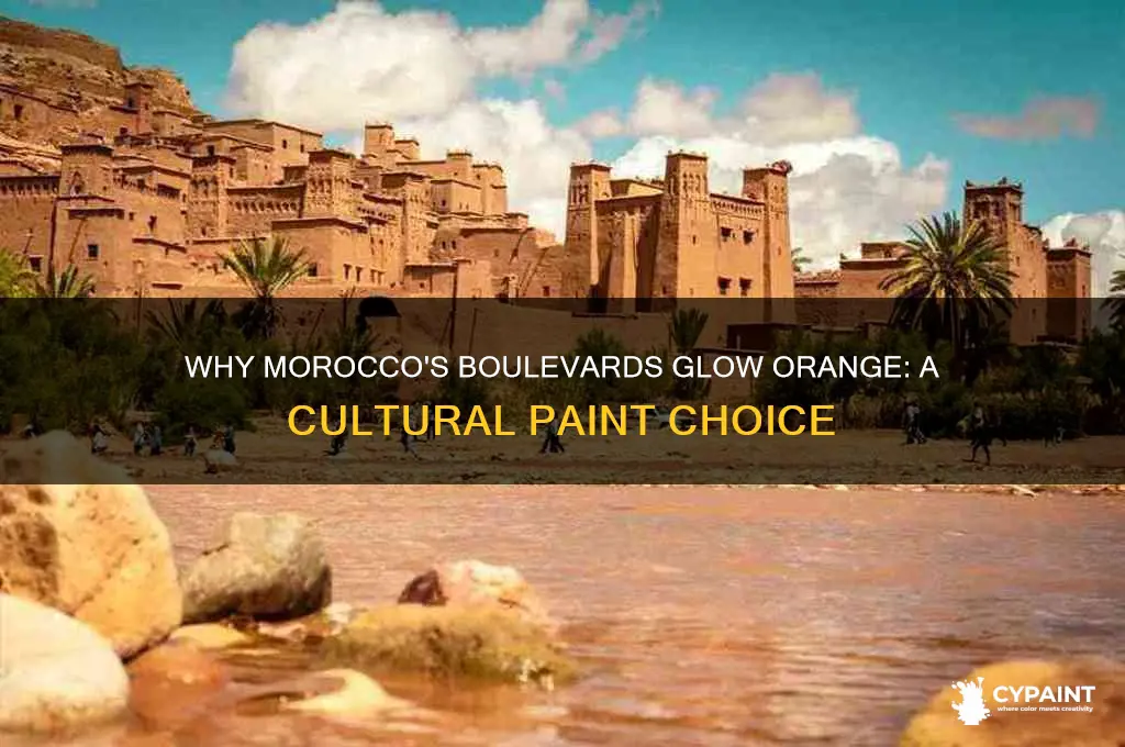 why do they paint the buolsings prange in morocco