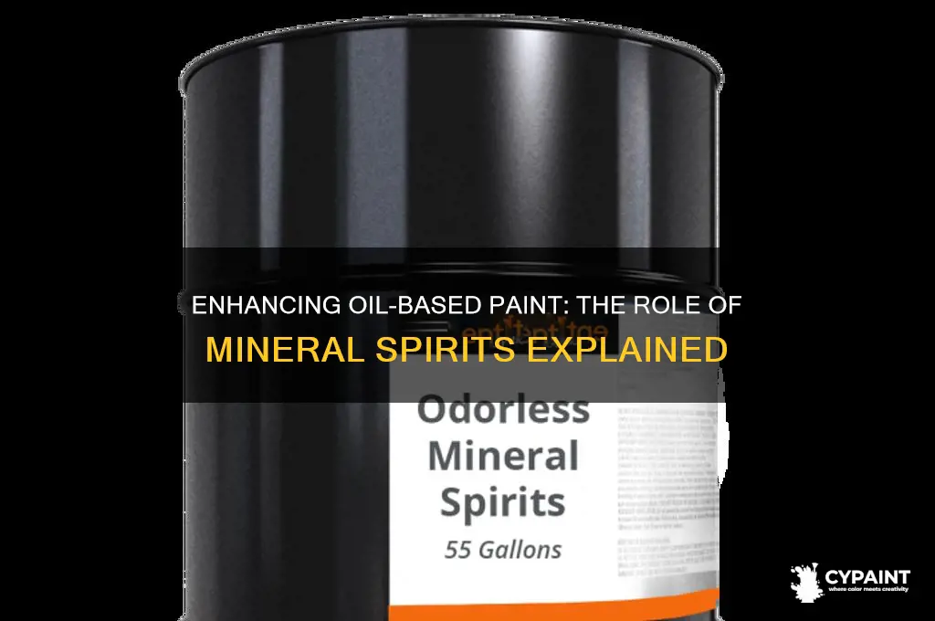 why do you add mineral spirits tooil based paint