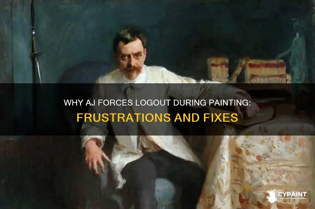 why does aj log you out when your painting