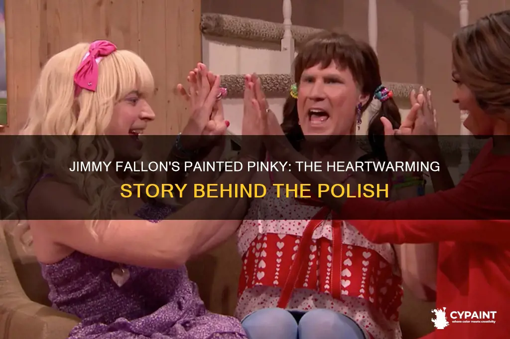 why does jimmy fallon have his pinky fingernail painted