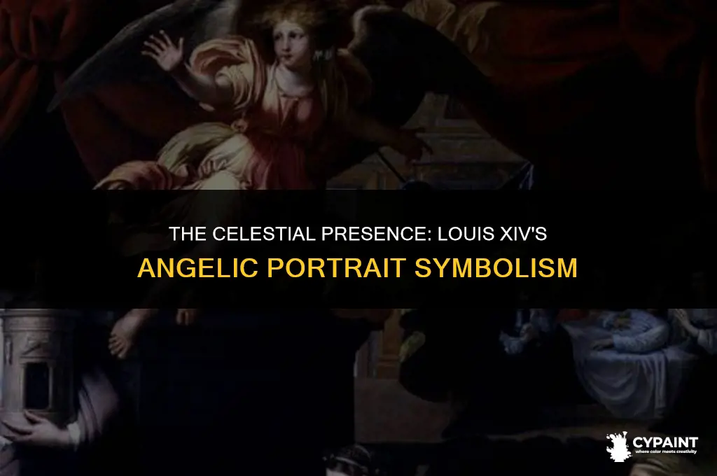 why does louis xiv have an angel in his painting