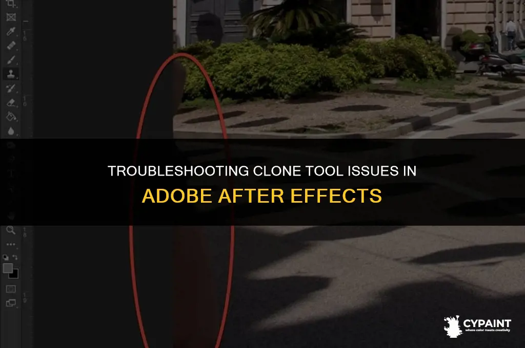 why does my clone tool paint keep disapearing after effects