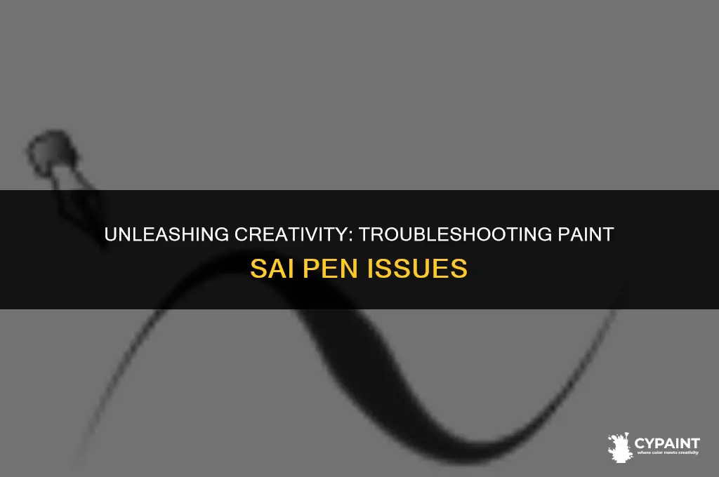 why does my drawing pen when i open paint sai