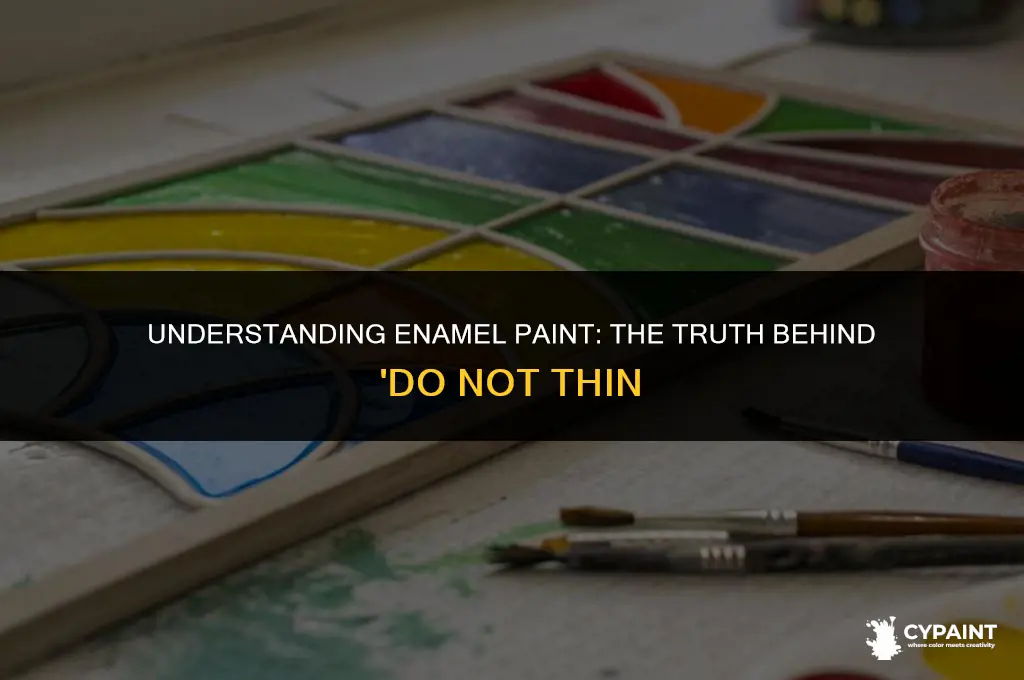 why does my enamel paint say do not thin but