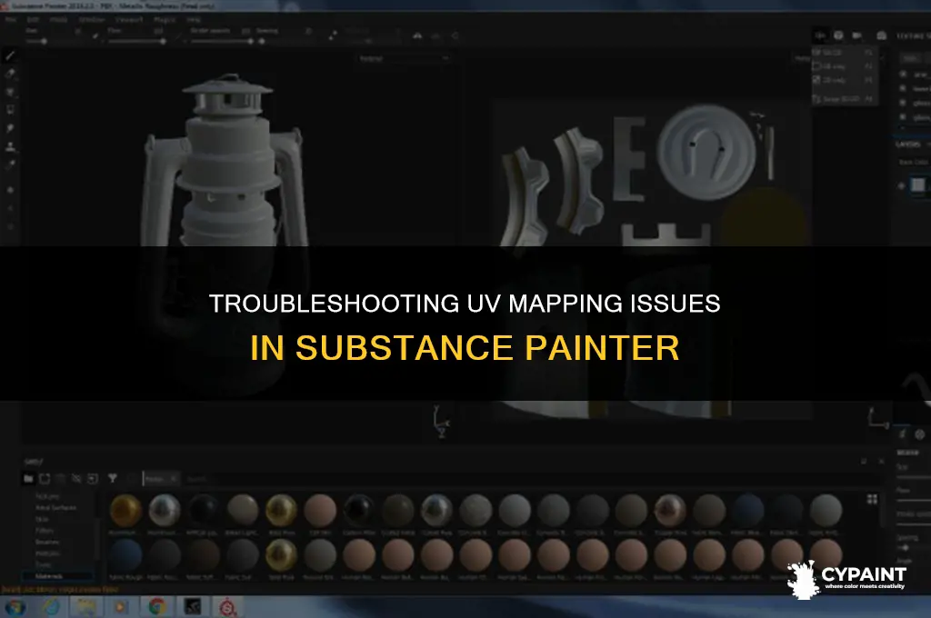 why does my object uv show up im substance painter