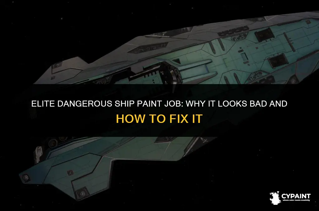why does my ship paint job look bad elite dangerous