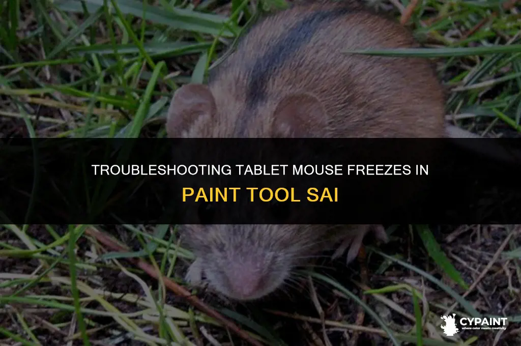 why does my tablet mouse freeze on paint tool sai