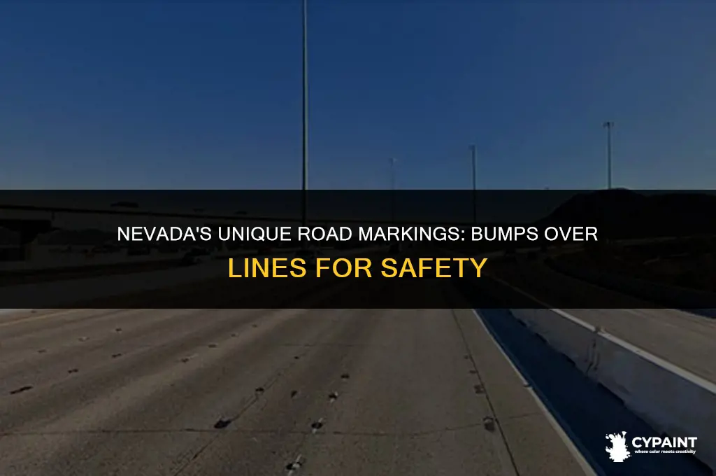 why does nevada have bumps not painted lines on road