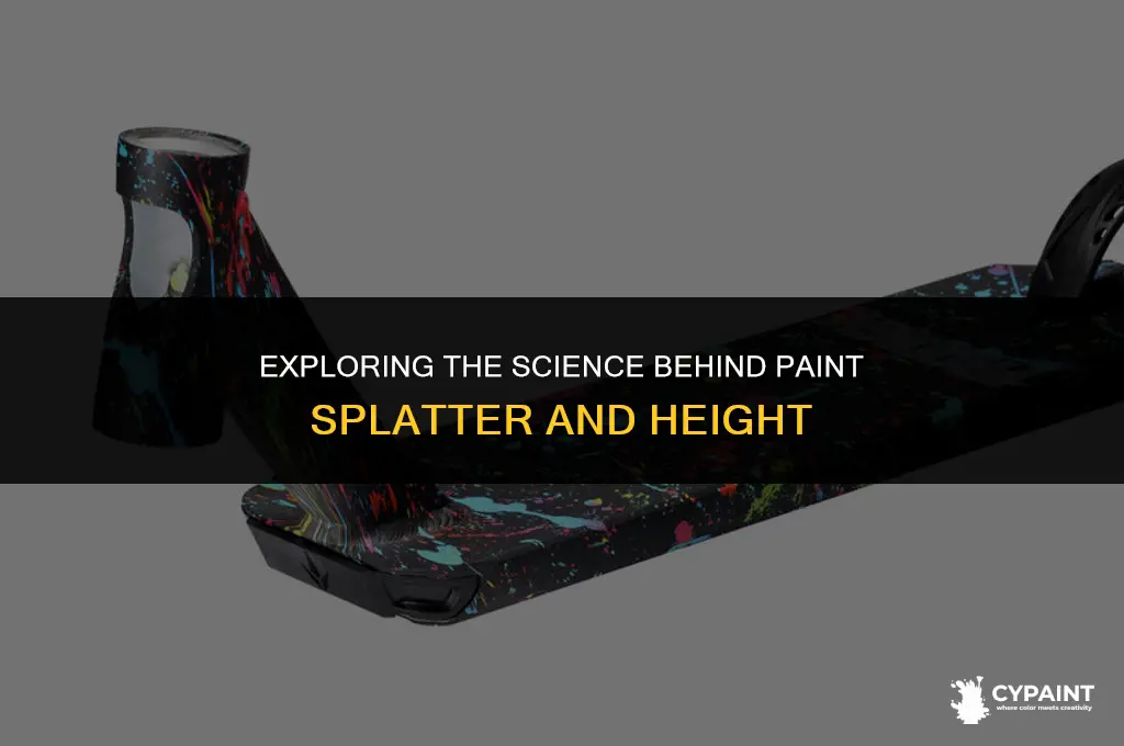 why does paint splatter larger when dropped from a heigher