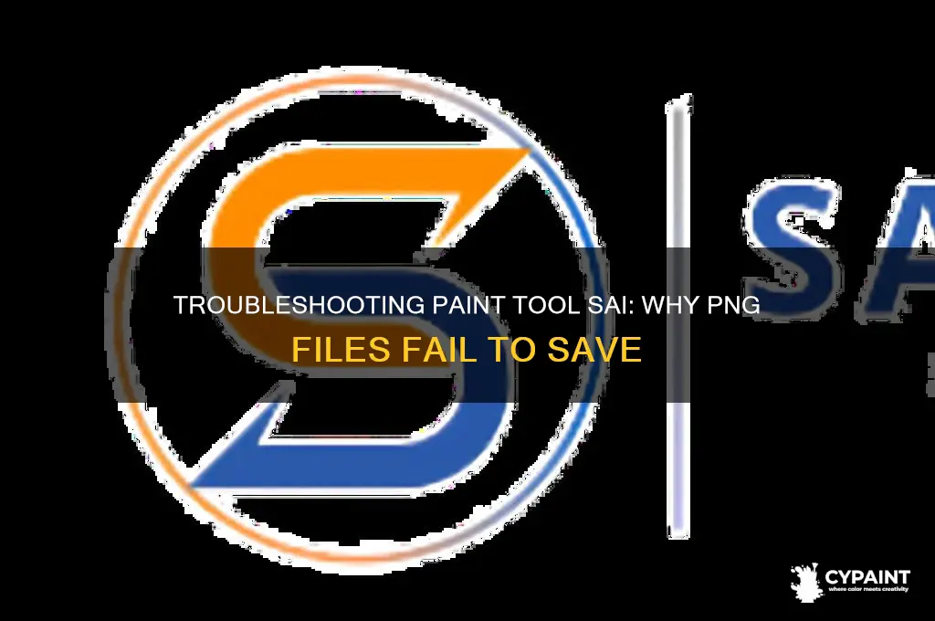 why does paint tool sai fail to save pngs