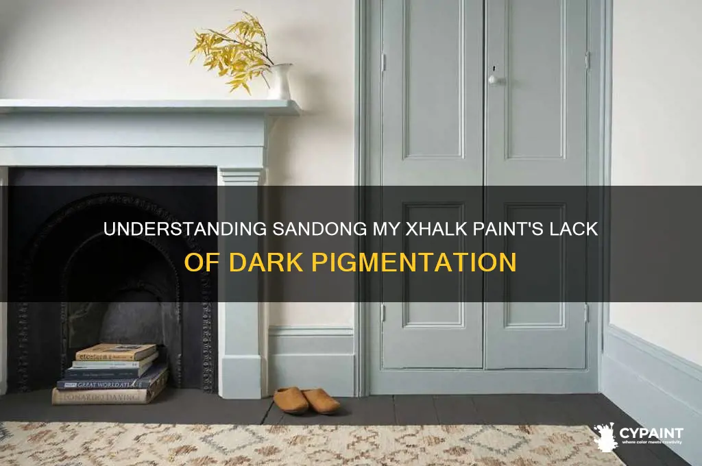 why does sandong my xhalk paint not show dark